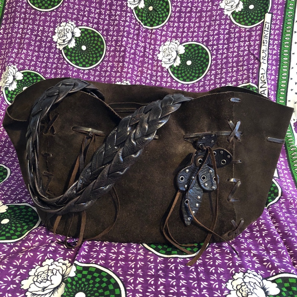 Roberta Gandolfi Suede Handbag